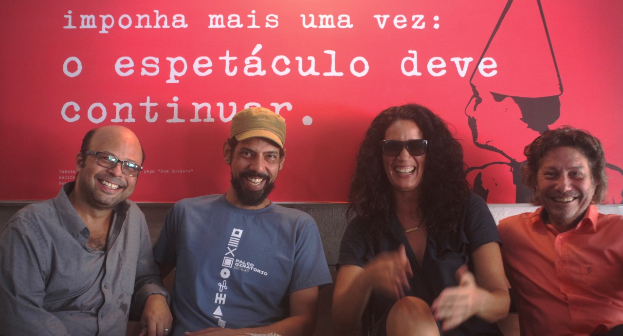 Claudio Lira, Luiz Manuel, Fabiana Pirro e Paulo de Pontes apresentam ''Cartas', fruto do prêmio de pesquisa O Aprendiz em Cena, da Prefeitura do Recife