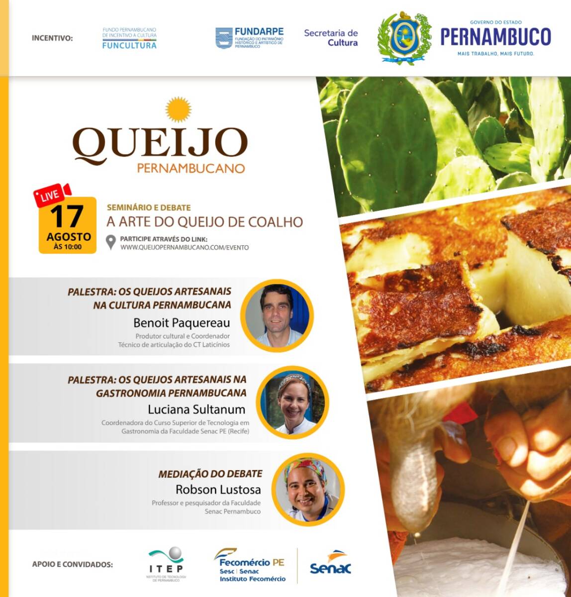 Seminário discute o queijo pernambucano na cultura e na gastronomia